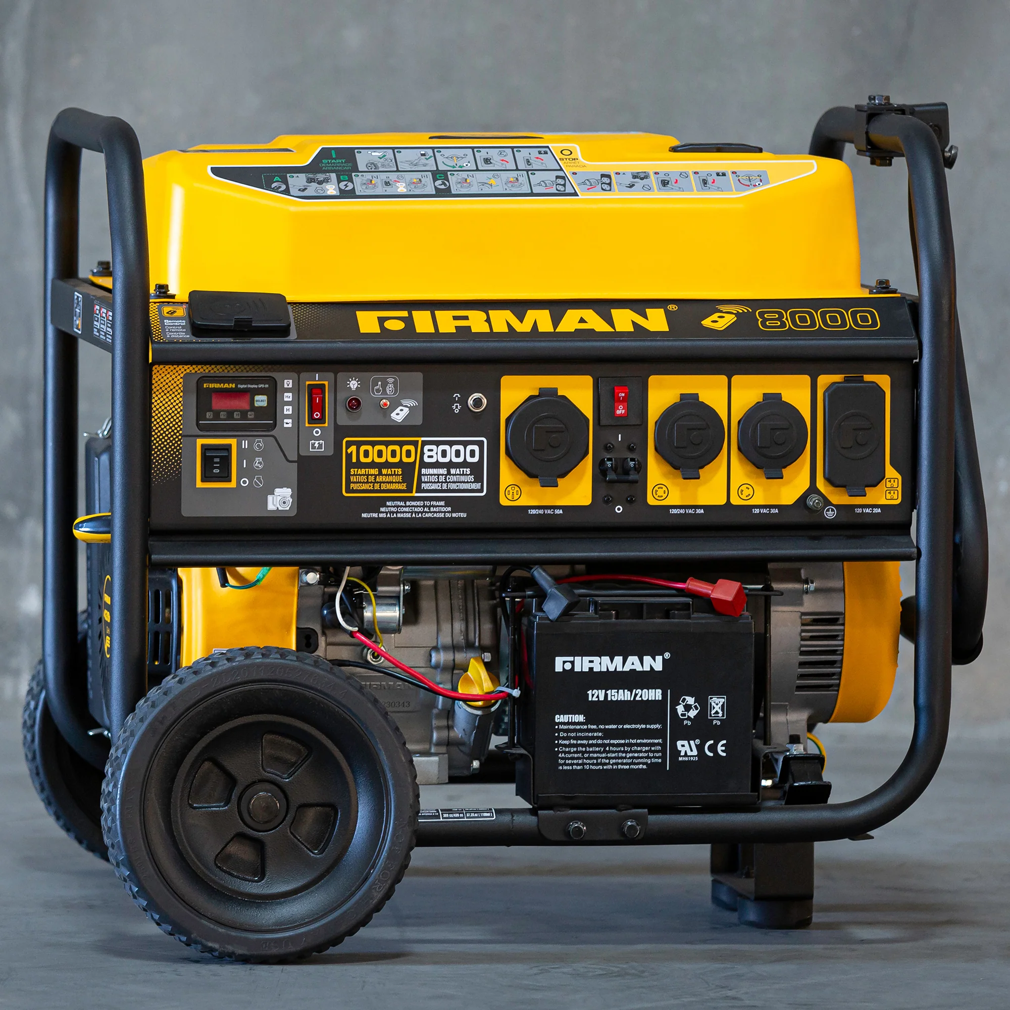 Gas Portable Generator 10000W Remote Start 120/240V - Image 5