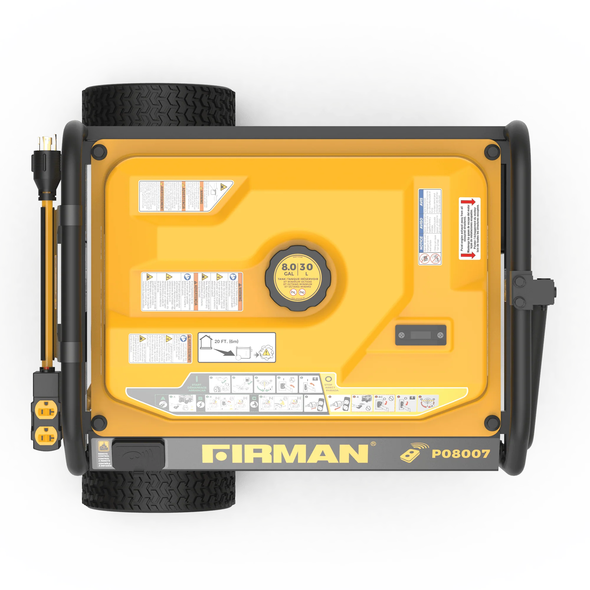 Gas Portable Generator 10000W Remote Start 120/240V - Image 8