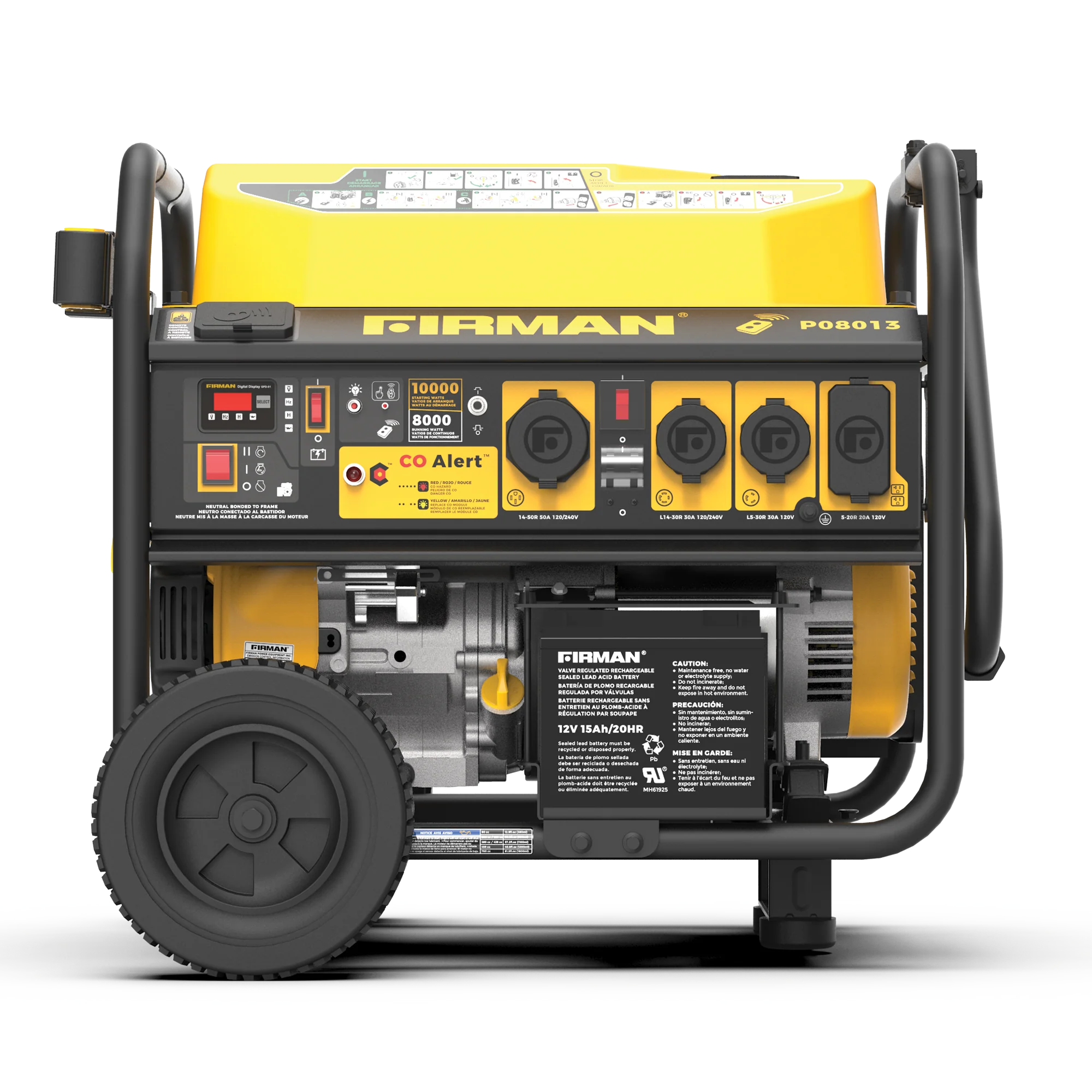 Gas Portable Generator 10000W Remote Start 120/240V with CO alert - Image 3