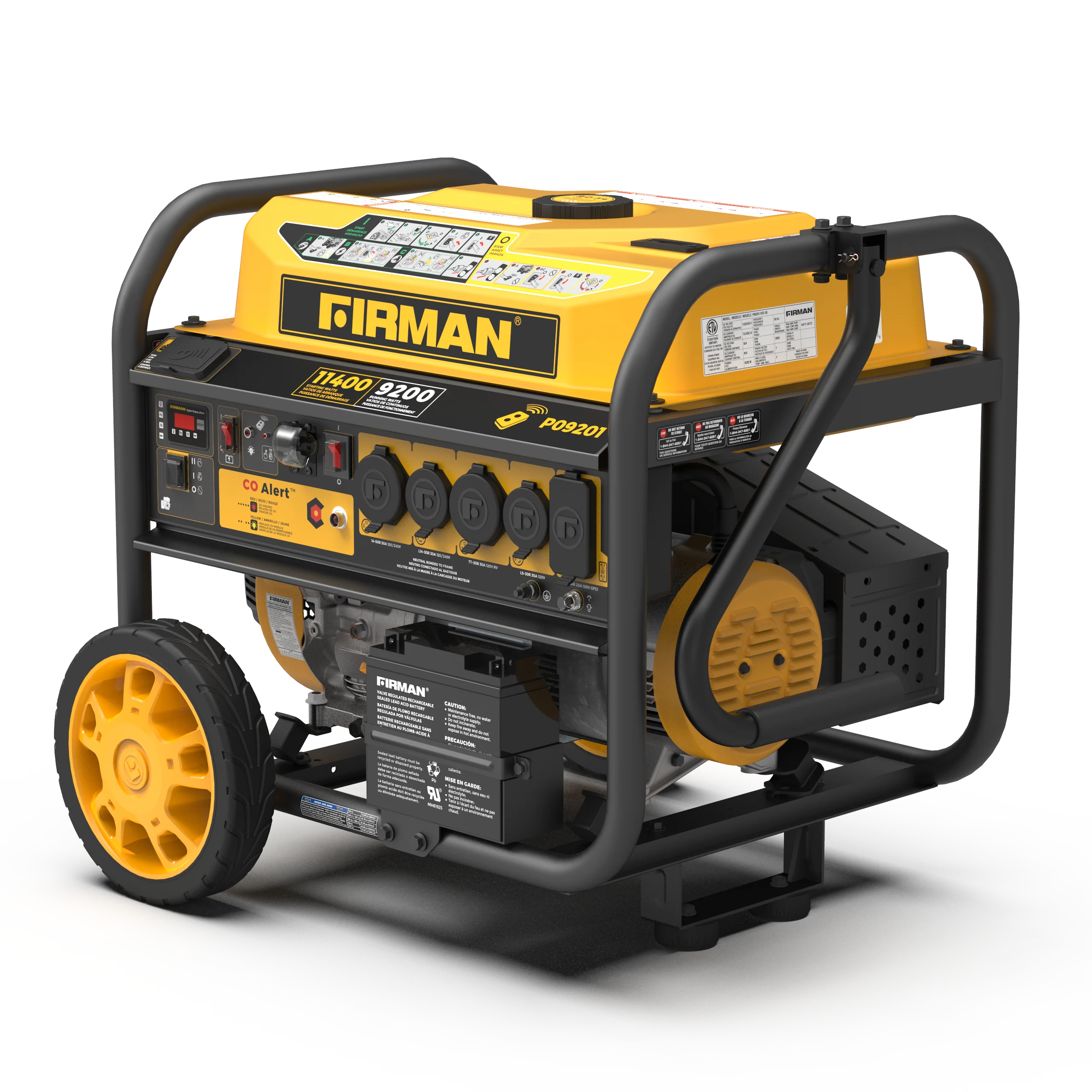 Gas Portable Generator 11400W Remote Start 120/240V with CO alert - Image 12