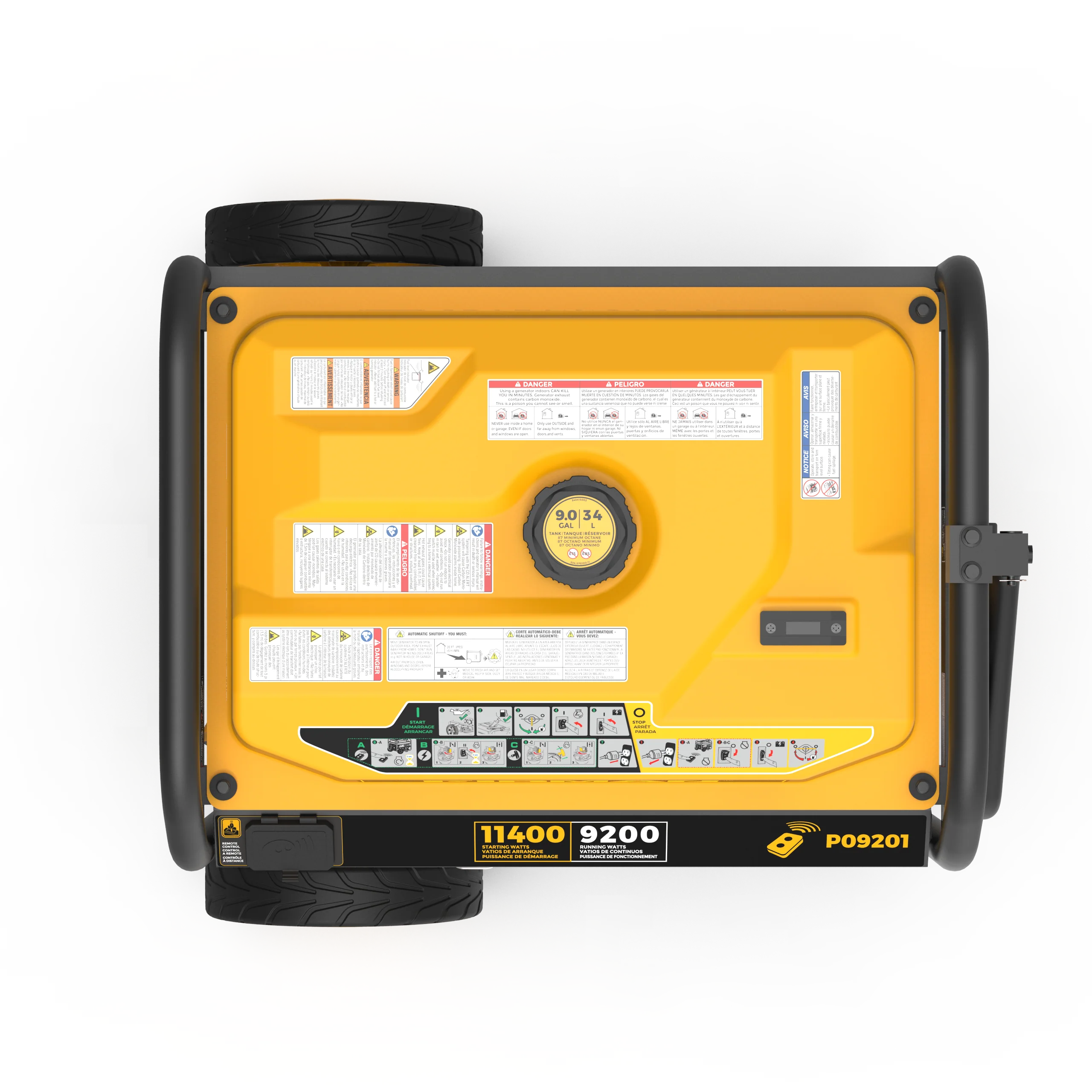 Gas Portable Generator 11400W Remote Start 120/240V with CO alert - Image 9