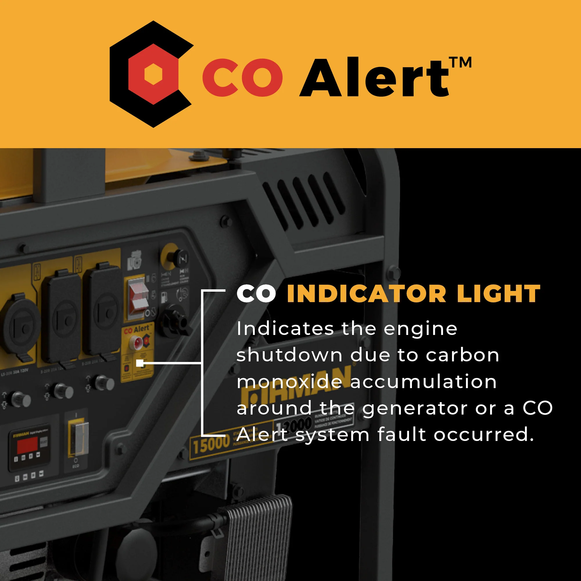 Gas Portable Generator 15000W Electric Start 120/240V with CO Alert - Image 5