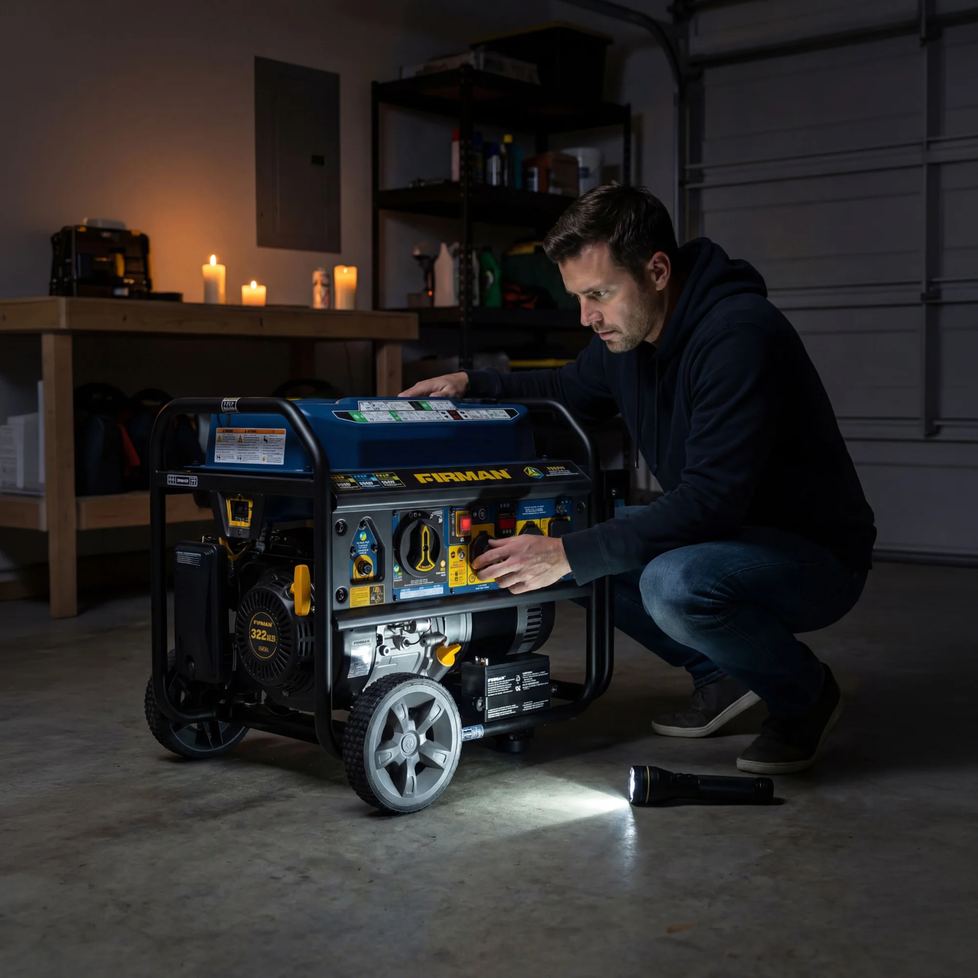 Tri Fuel Portable Generator 7850/6300W Electric Start Gas CO Alert - Image 11