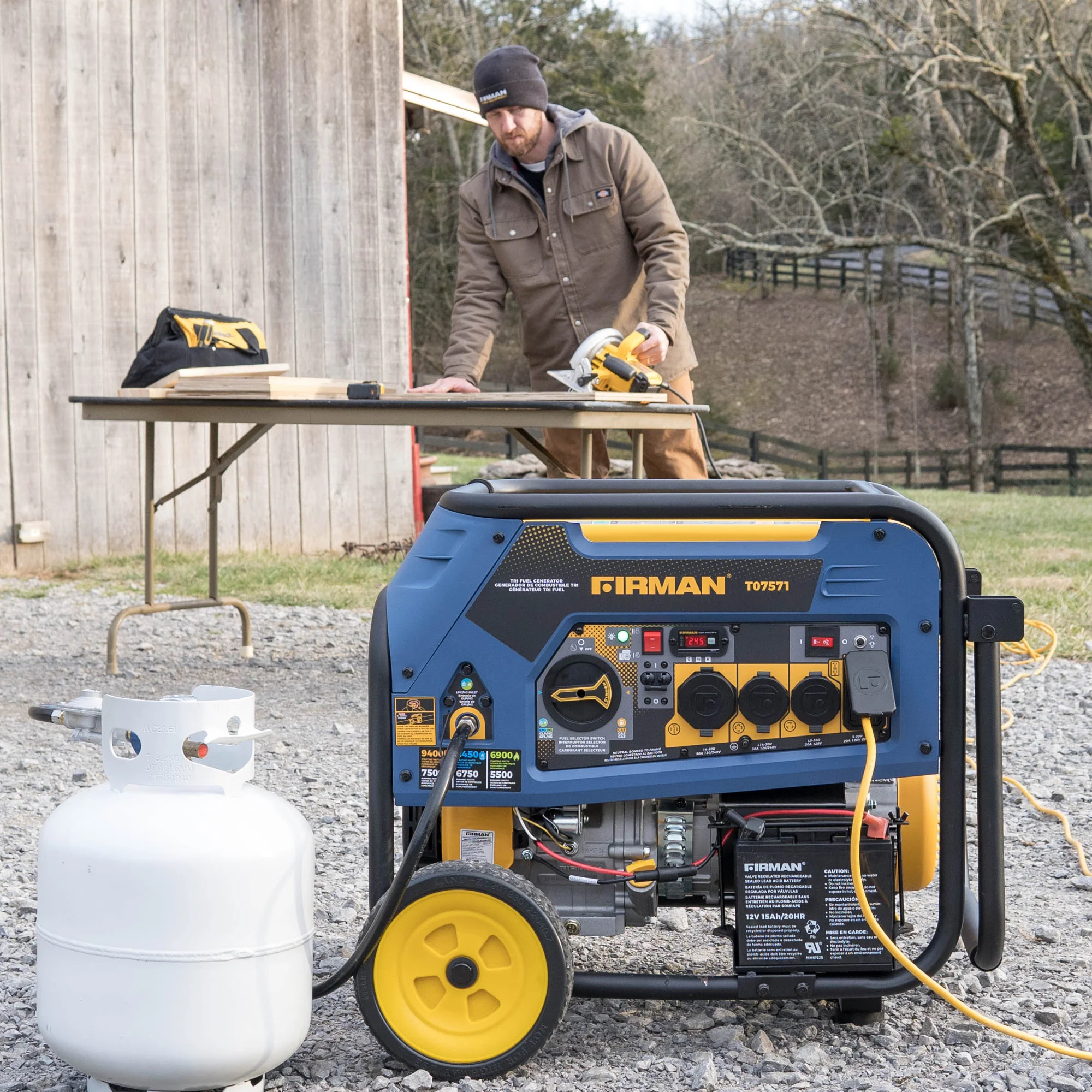 Tri Fuel 7500W Portable Generator Electric Start 120/240V - Image 12