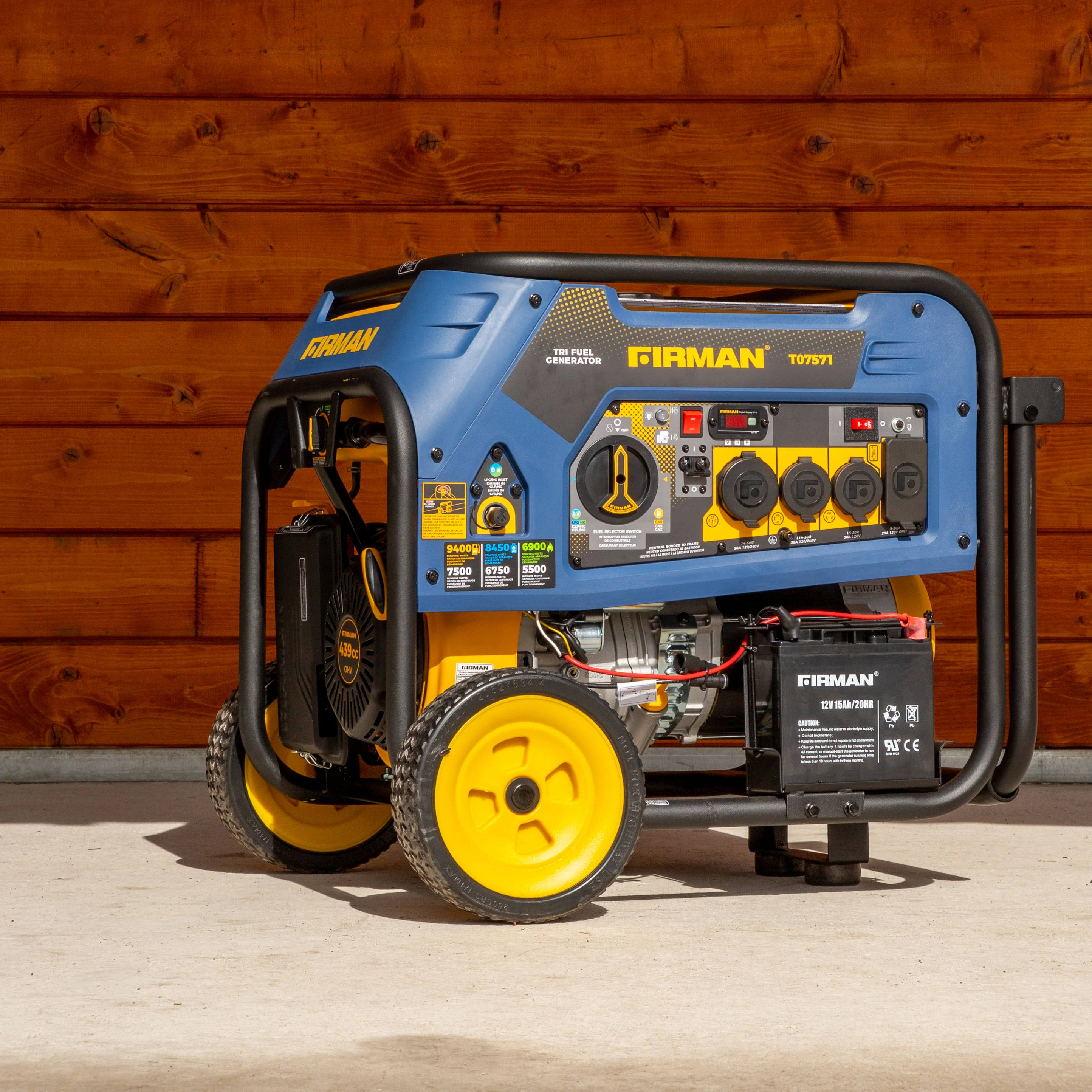 Tri Fuel 7500W Portable Generator Electric Start 120/240V - Image 13