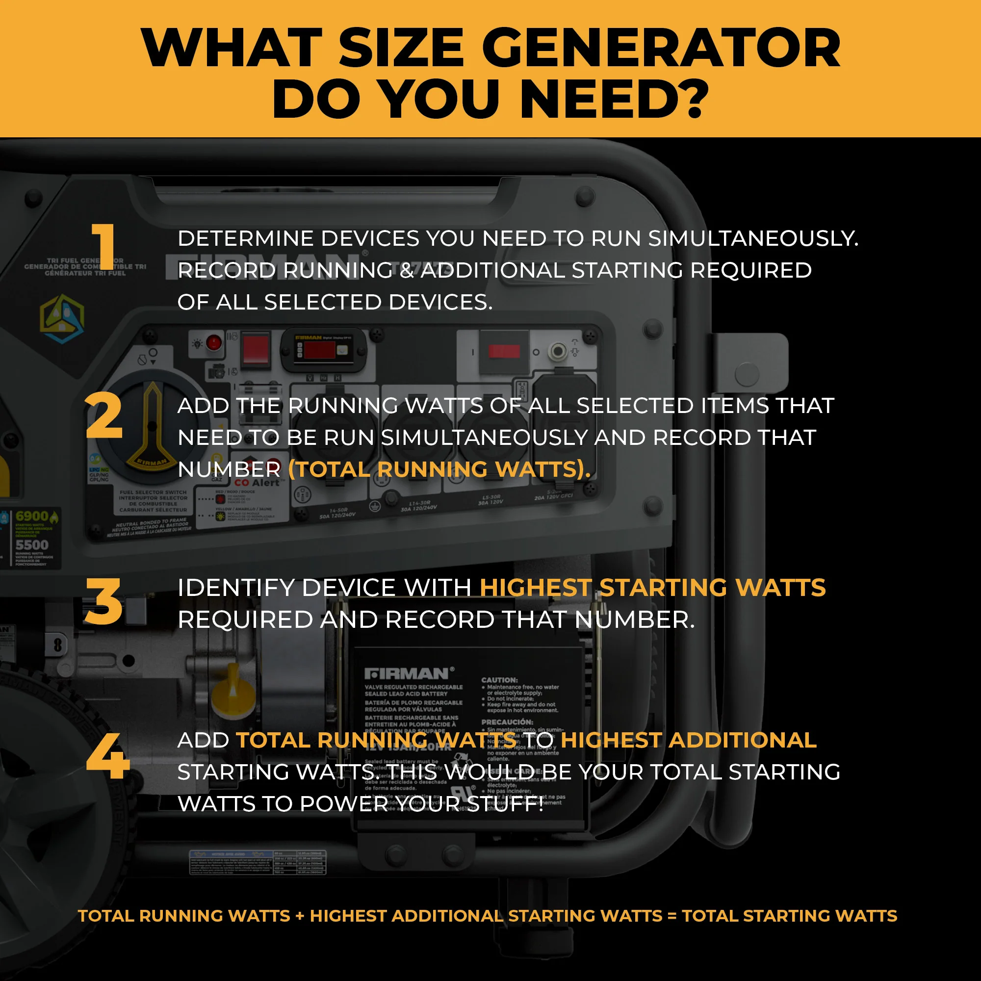 Tri Fuel Portable Generator 9400W Electric Start 120/240V with CO Alert - Image 11