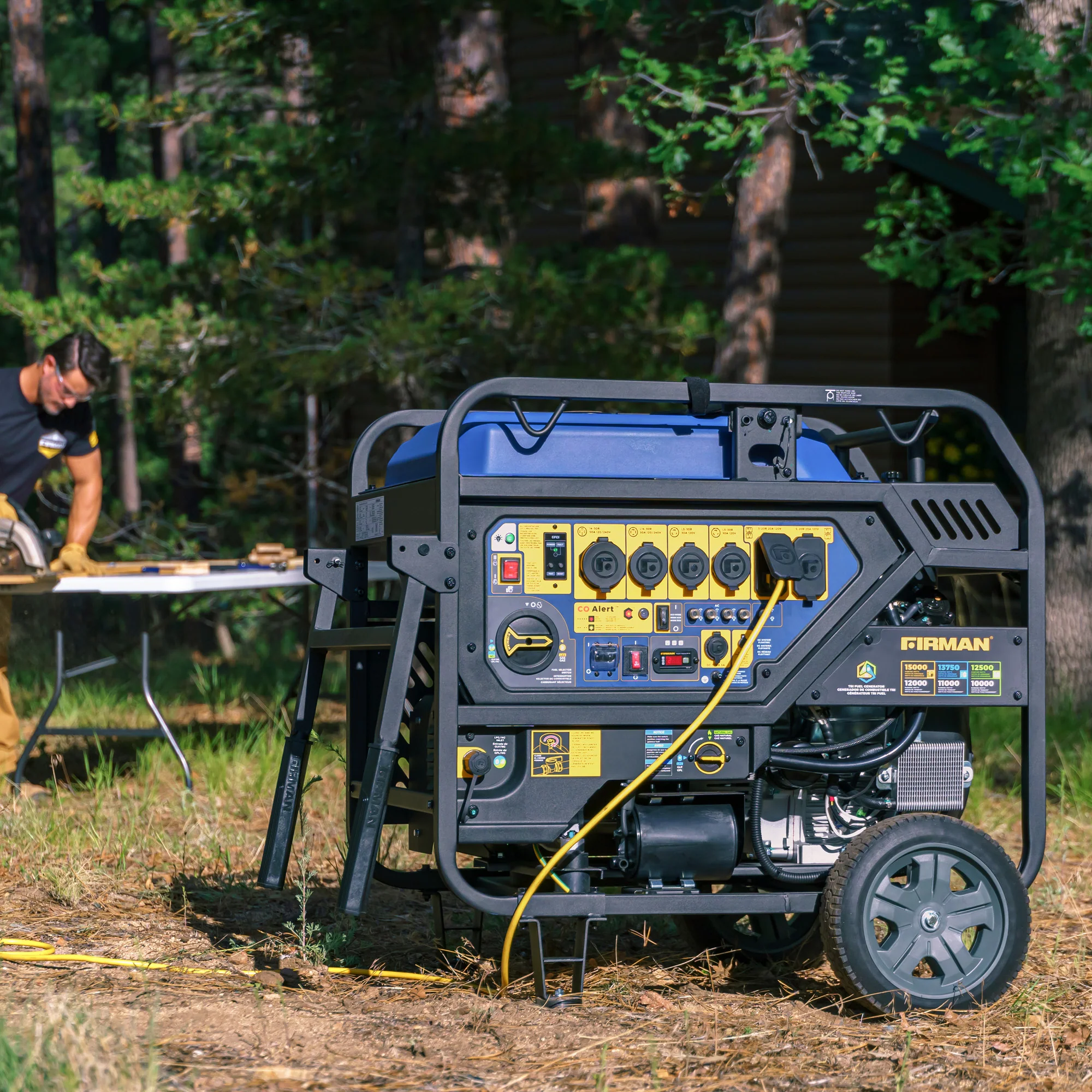 TRI FUEL PORTABLE GENERATOR 15000W ELECTRIC START 120/240V WITH CO ALERT - Image 11