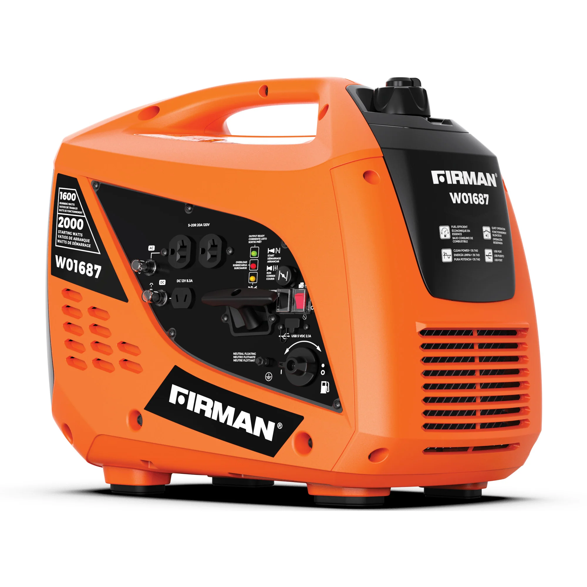 Gas Inverter Portable Generator 2000/1600W Recoil Start