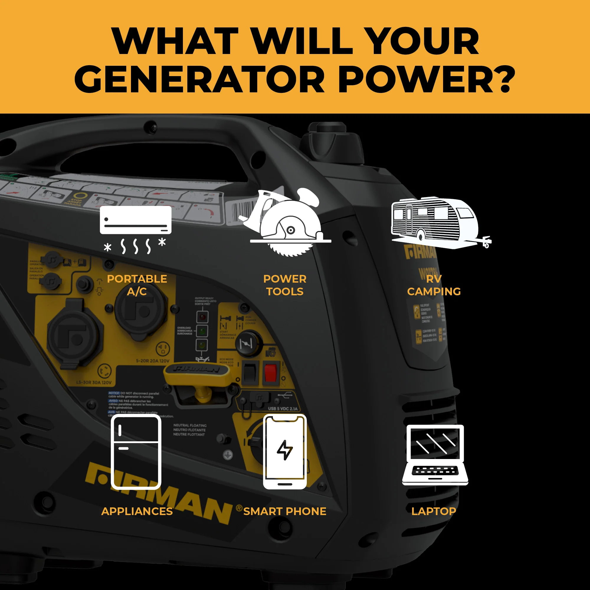 Inverter Portable Generator 2100W Recoil Start - Image 5