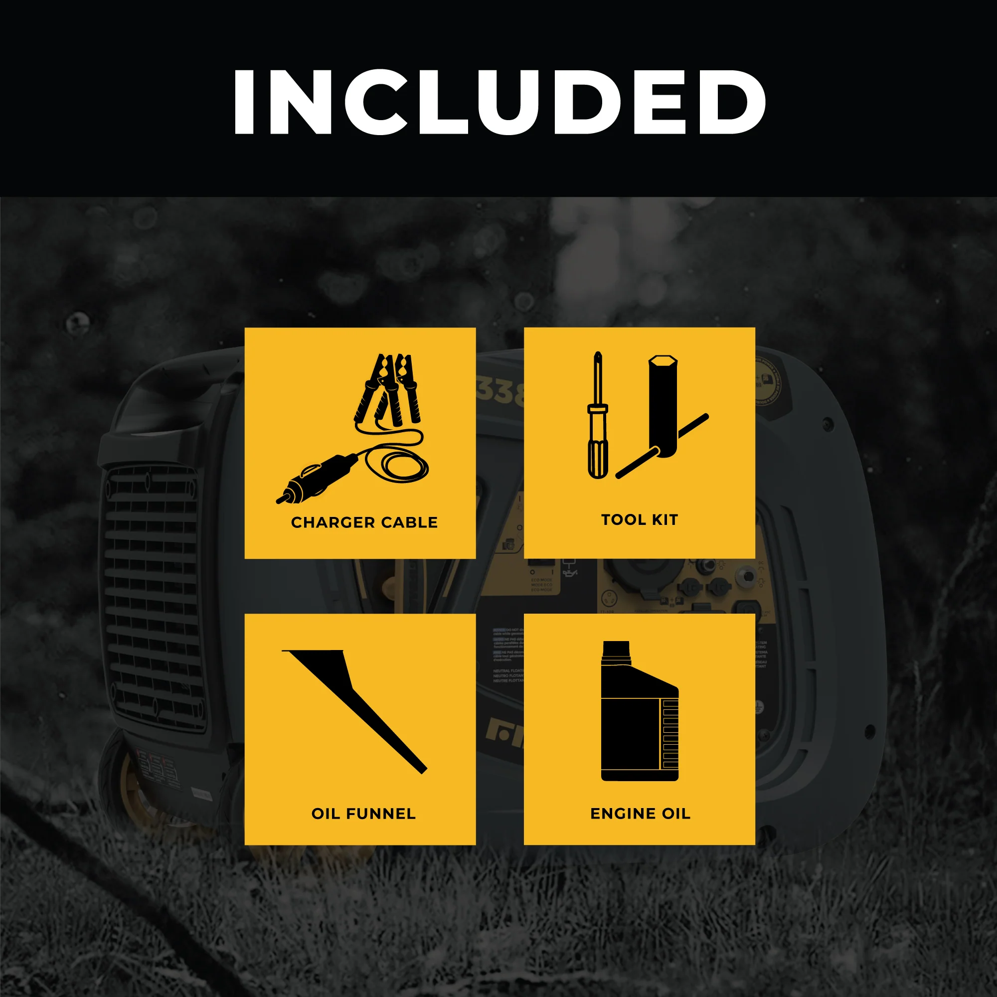 Gas Inverter Portable Generator 3650W Recoil Start - Image 3