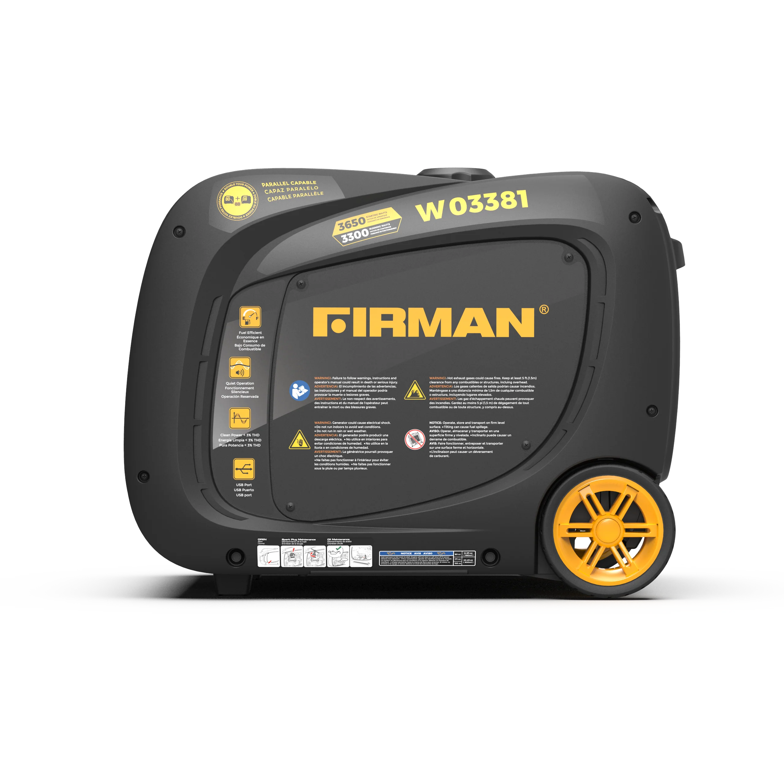 Gas Inverter Portable Generator 3650W Recoil Start - Image 8