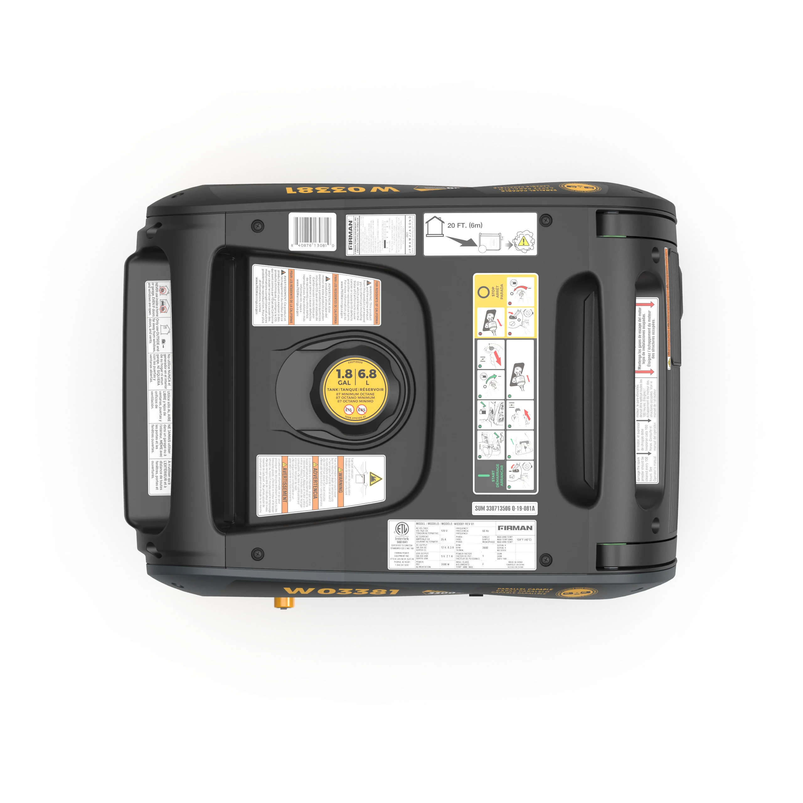 Refurbished Inverter Portable Generator 3650W Recoil Start - Image 7