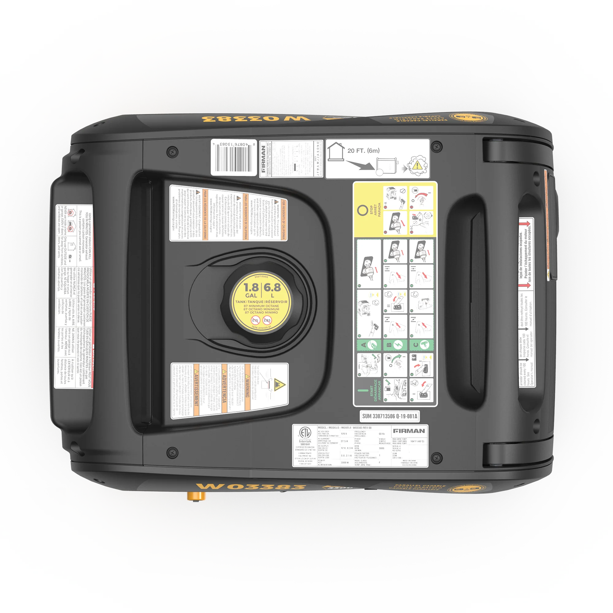 Refurbished Inverter Portable Generator 3650W Remote Start - Image 9