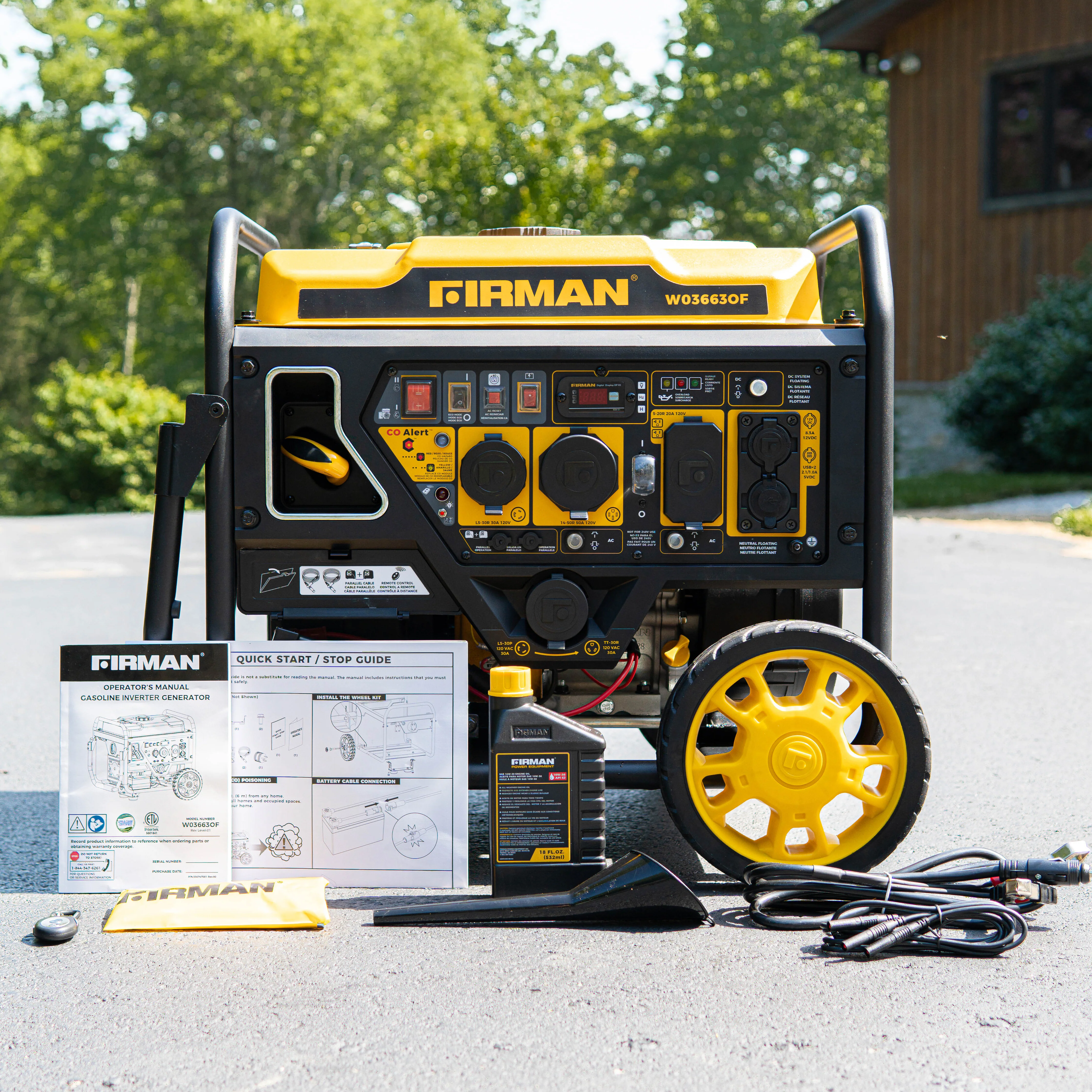 Inverter Open Frame Portable Generator 4500W Remote Start with CO Alert - Image 6