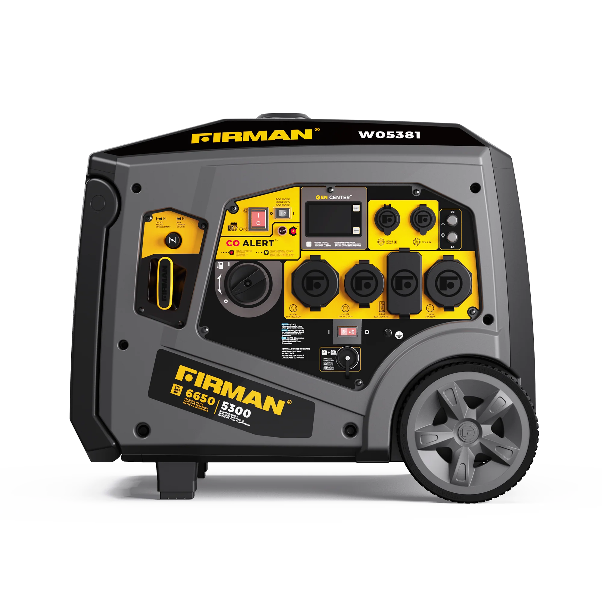 Gas Inverter Portable Generator 6650/5300 Watt 120/240V CO Alert - Image 6