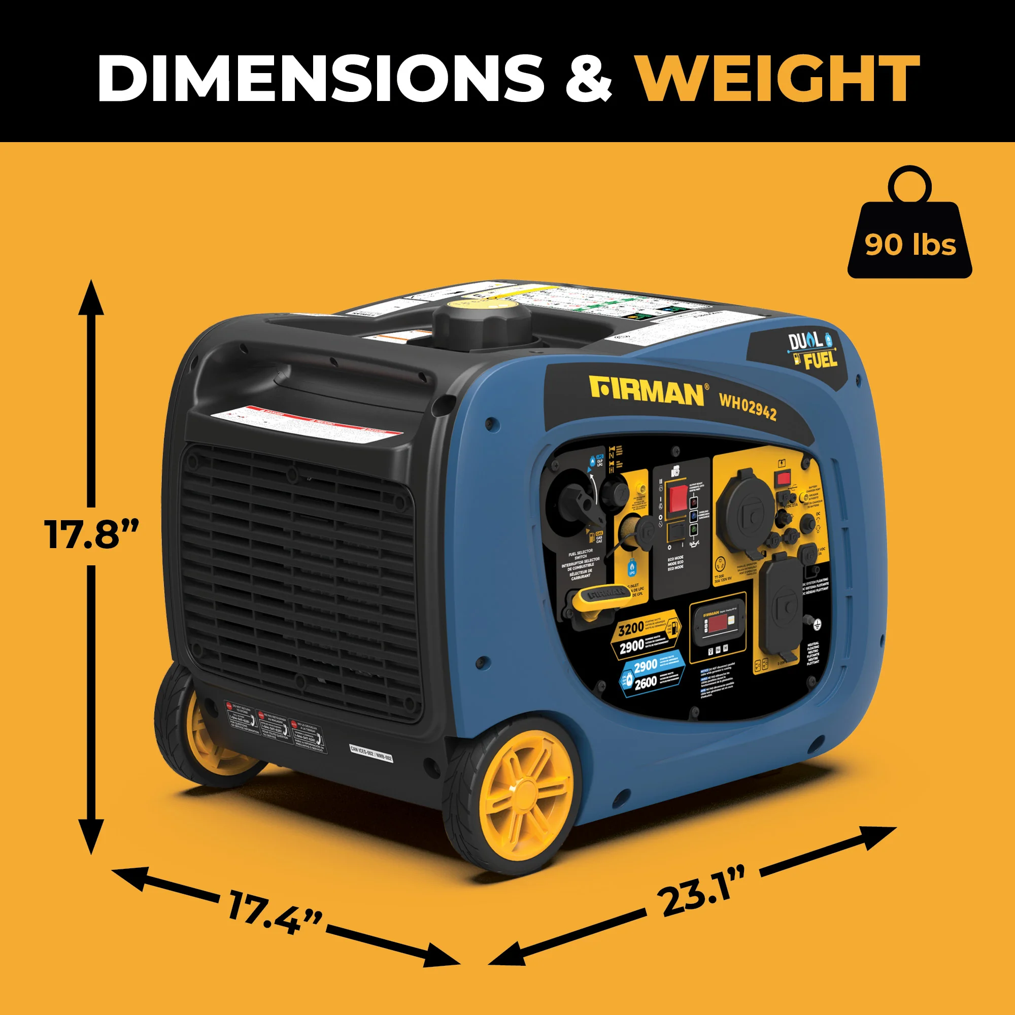 Refurbished Dual Fuel Inverter 3200W Electric Start - Image 5