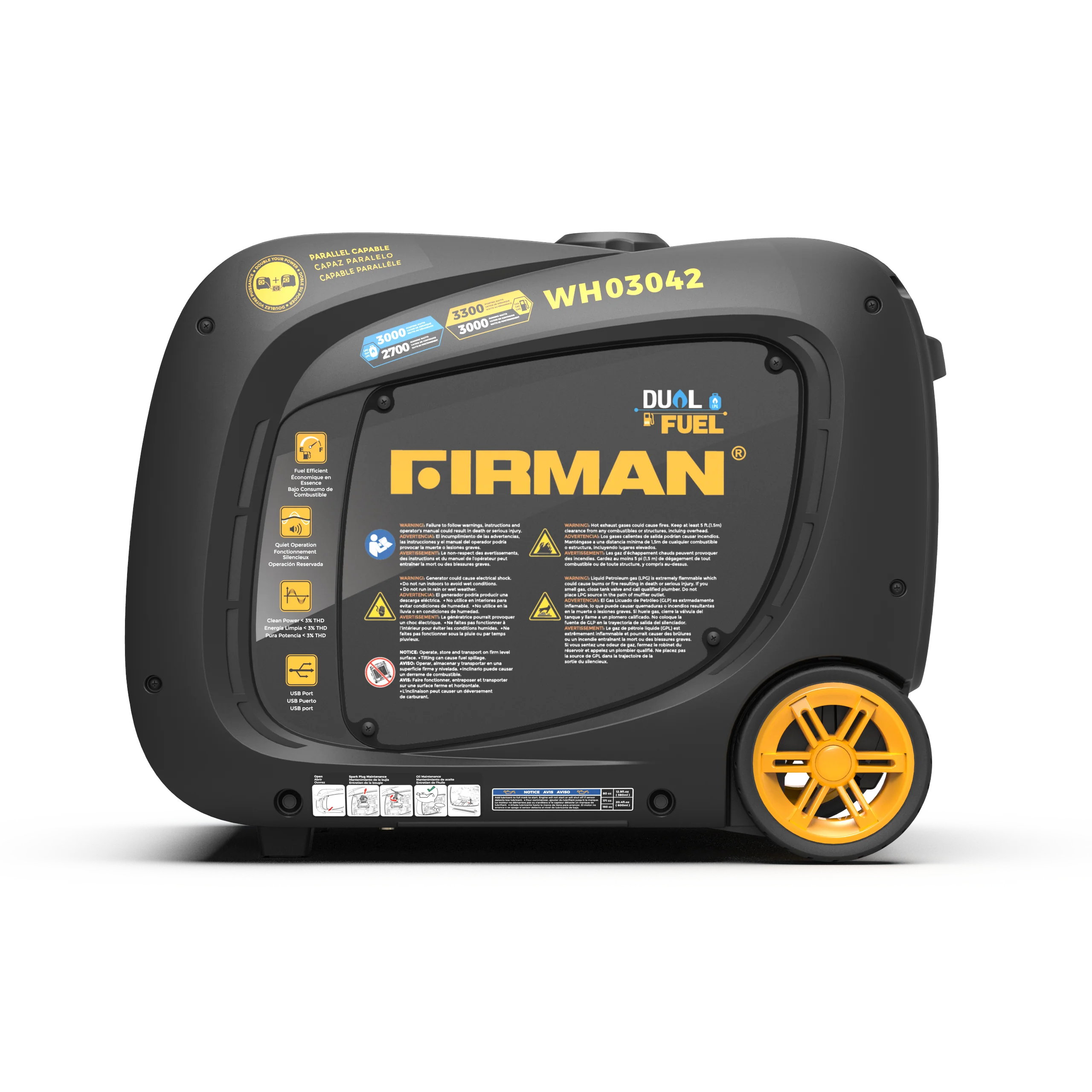 Dual Fuel Inverter Portable Generator 3300W Electric Start - Image 7