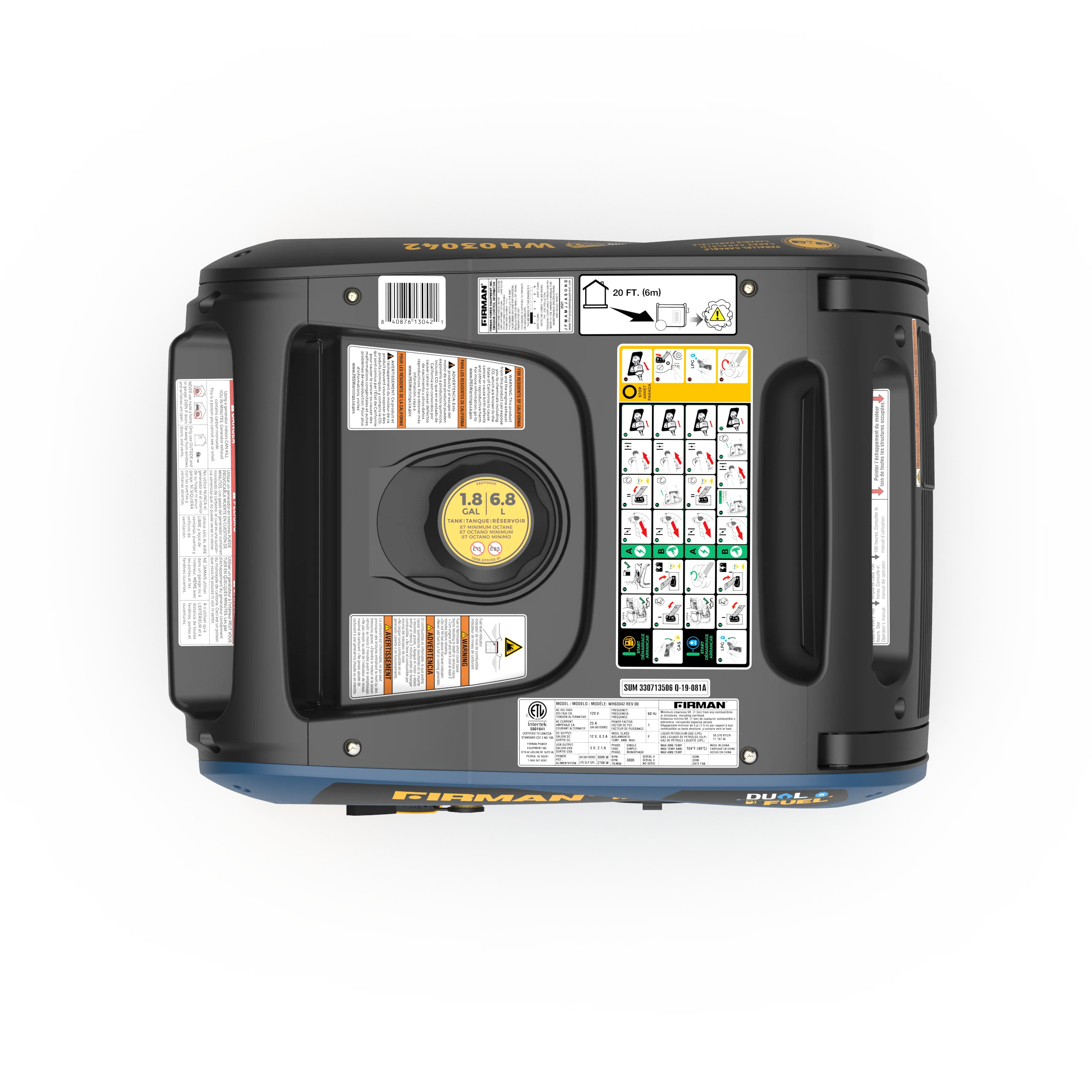 Dual Fuel Inverter Portable Generator 3300W Electric Start - Image 9