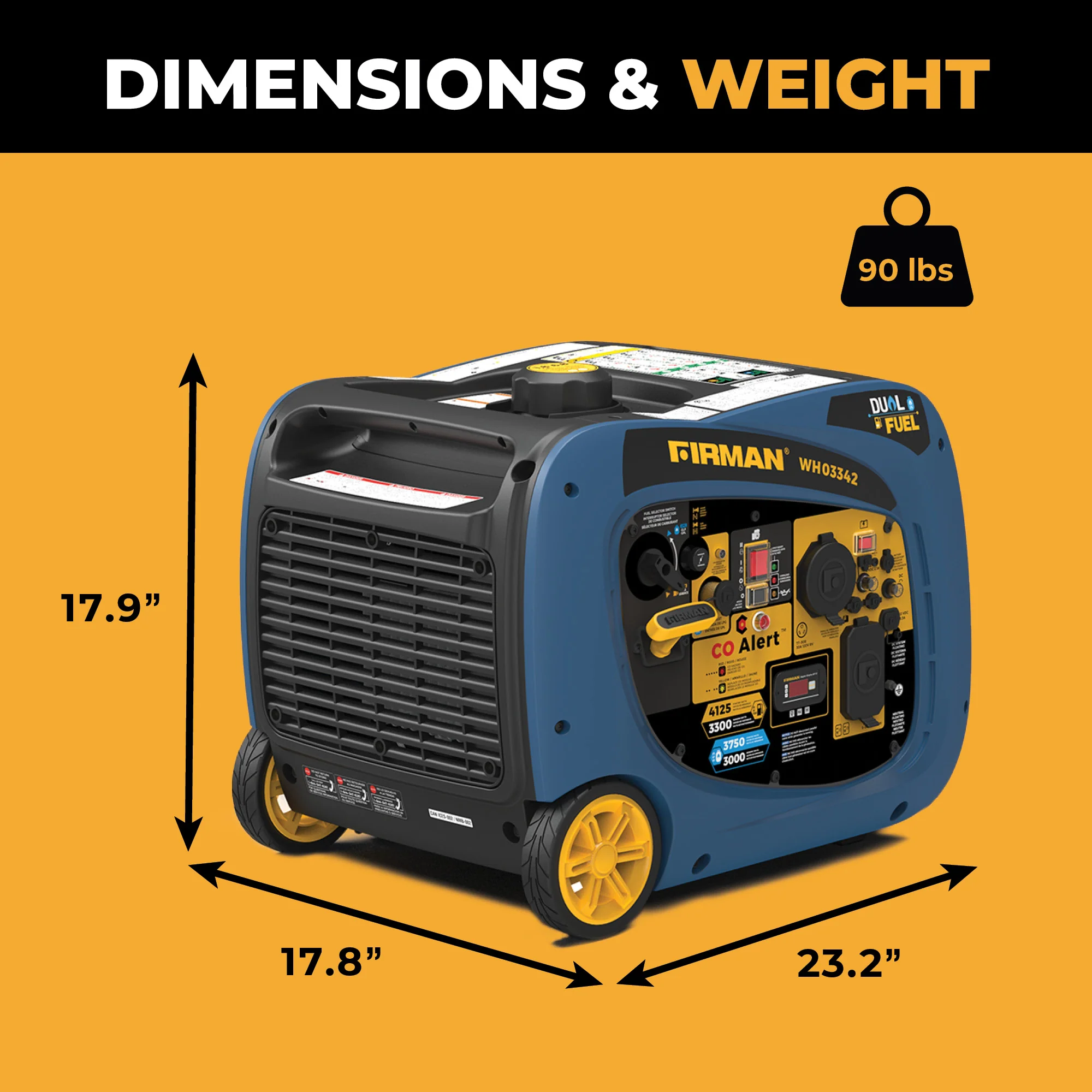 Dual Fuel Inverter Portable Generator 4125W Electric Start with CO ALERT - Image 11