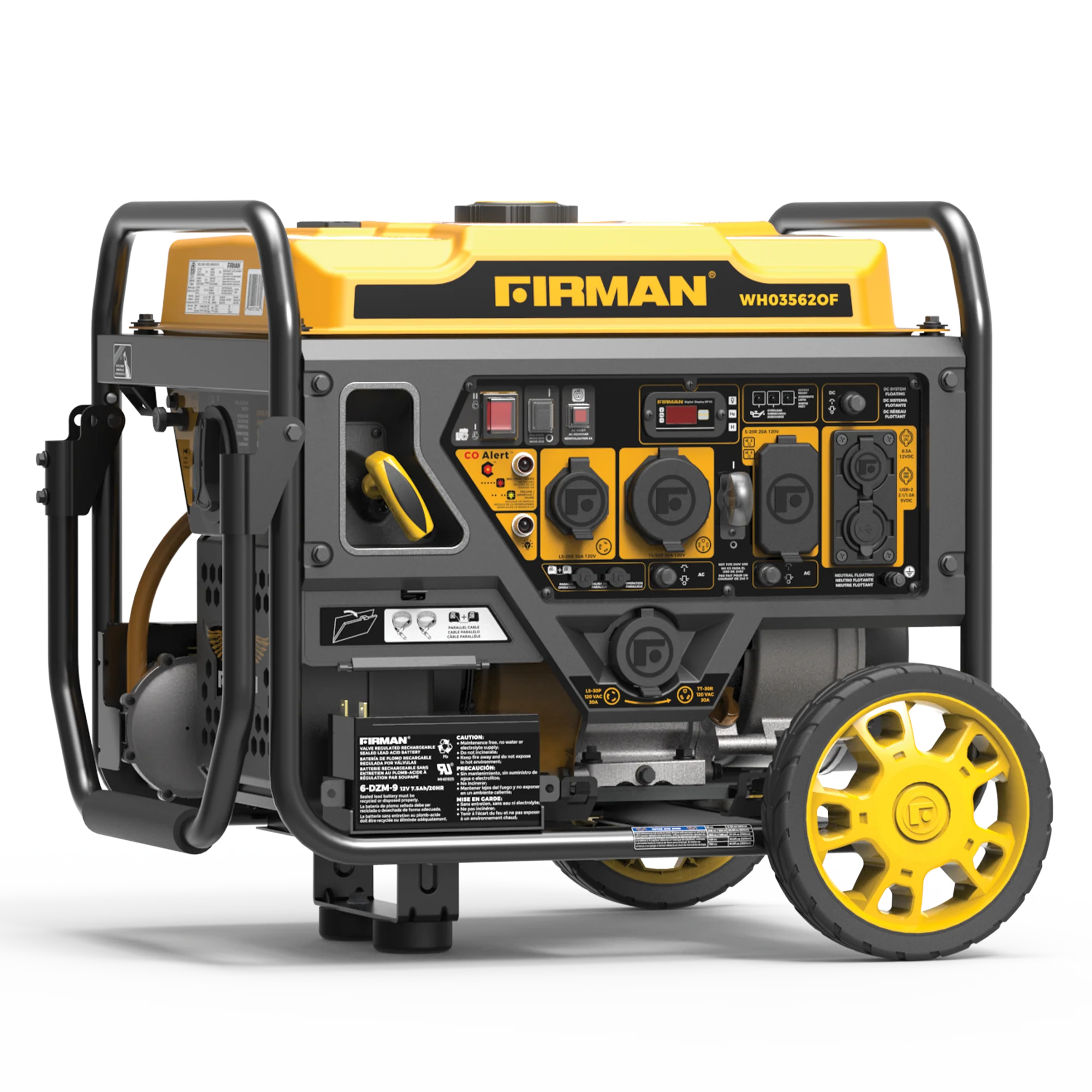 Dual Fuel Open Frame Inverter 4400W Electric Start with CO ALERT