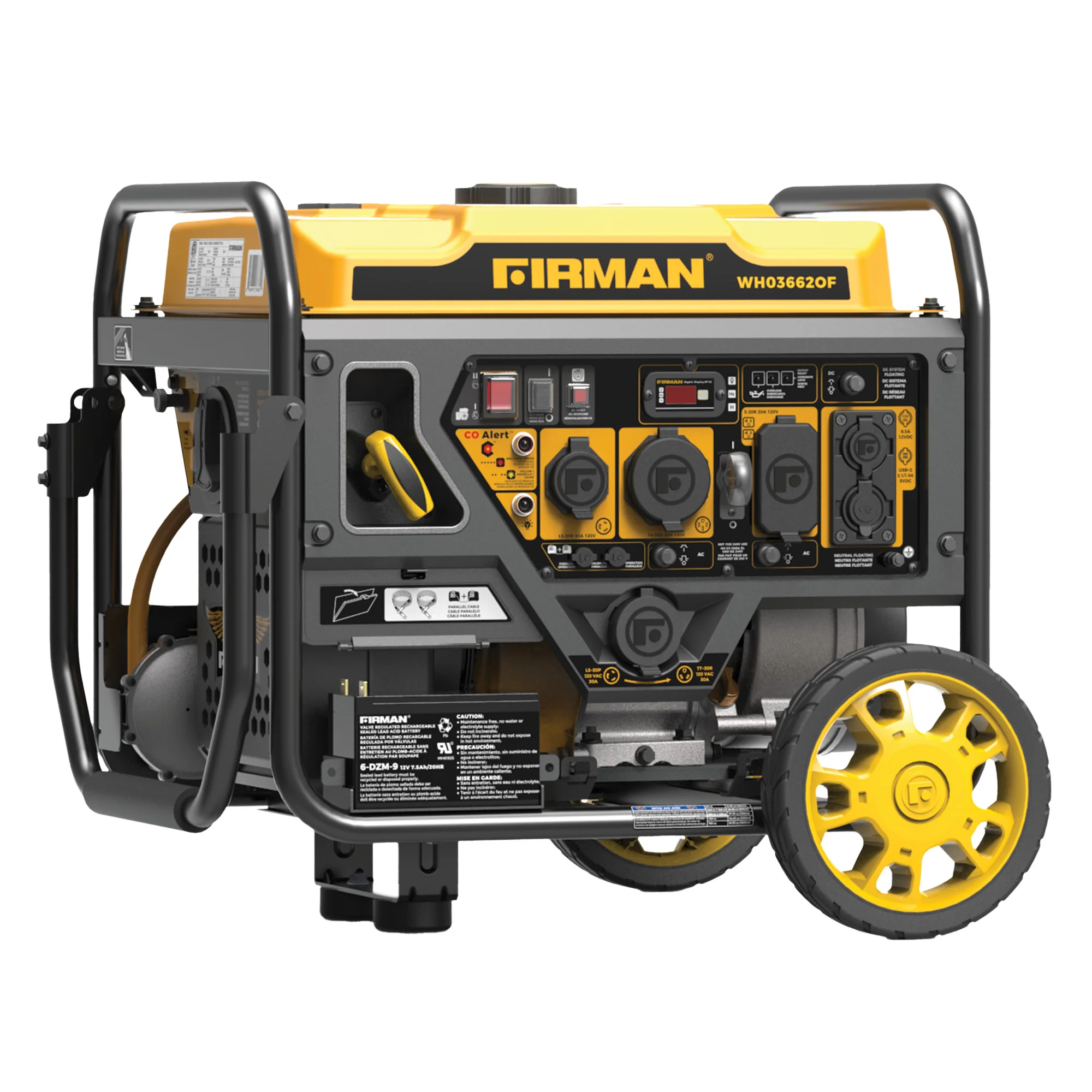 Dual Fuel Open Frame Inverter 4500W Electric Start With CO Alert