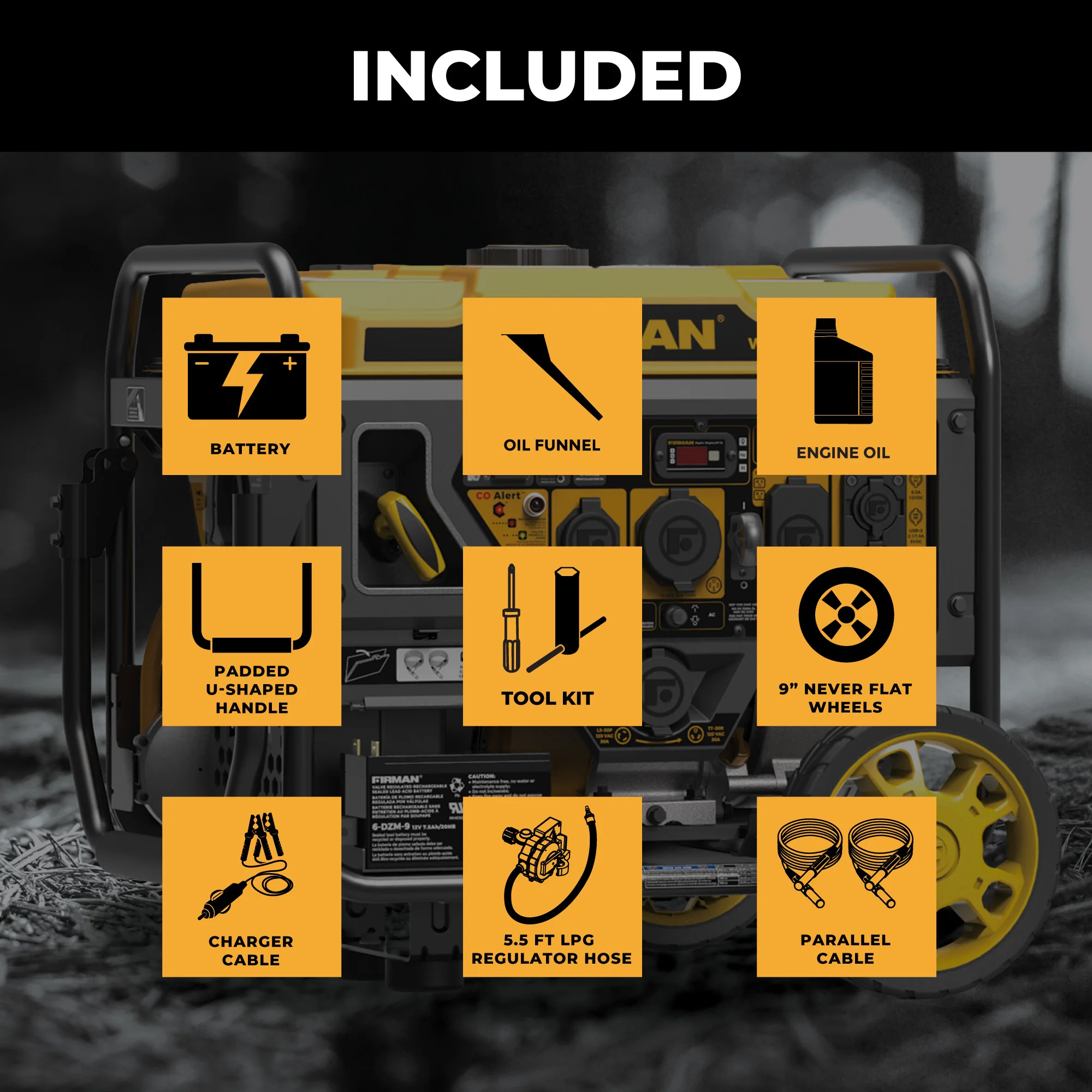 Dual Fuel Open Frame Inverter 4500W Electric Start With CO Alert - Image 3